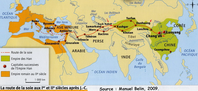 route de la soie chine escapade carte